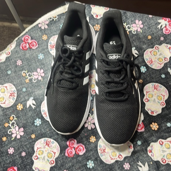 Adidas Cloudfoam Comfort Men’s Sneakers Size 9 Black/White - Picture 8 of 9